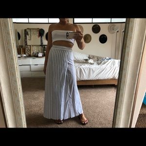 Faithfull The Brand Striped Maxi Skirt